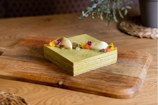 Tarta de Pistacho i Te Matcha