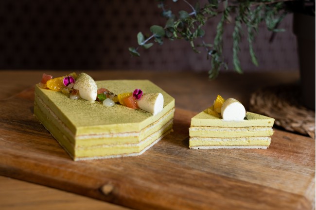 Tarta de Pistacho i Te Matcha