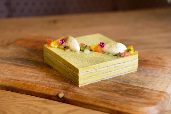 Tarta de Pistacho i Te Matcha