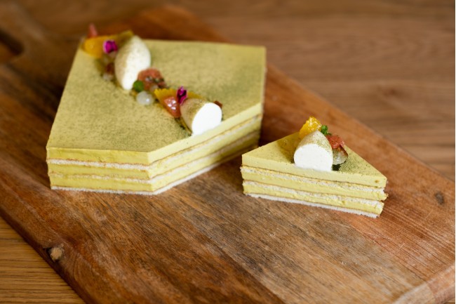 Tarta de Pistacho i Te Matcha